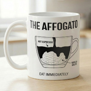 Mug Plan de l'affogato au gelato et espresso