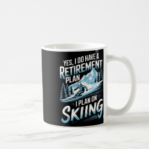 Mug Plan de retraite de ski humour conception skieur d