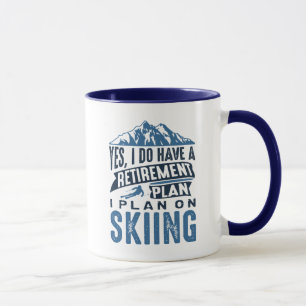 Mug Plan de retraite Ski