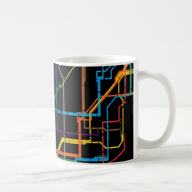 Mug Plan du métro de la ville (Droite)