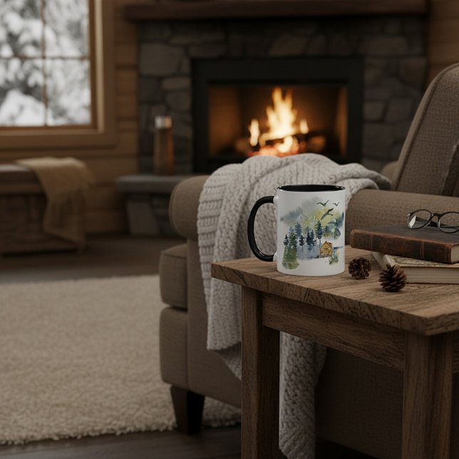 Mug Plan forestier de l'aquarelle (Créateur téléchargé)