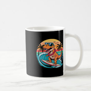 Mug Planche de surf dinosaure drôle plage été surfant 
