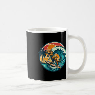 Mug Planche de surf dinosaure drôle plage été surfant 