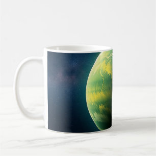 Mug Planète verte et jaune
