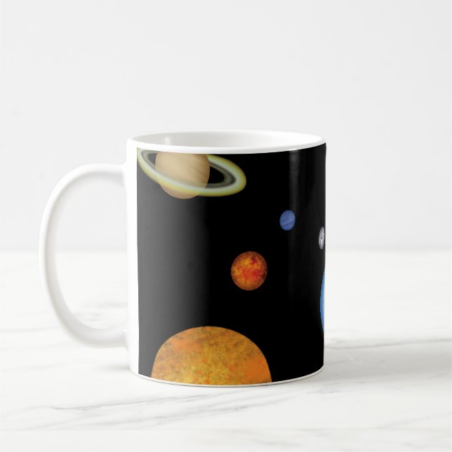 Mug Planètes du système solaire dans l'espace profond  (Gauche)