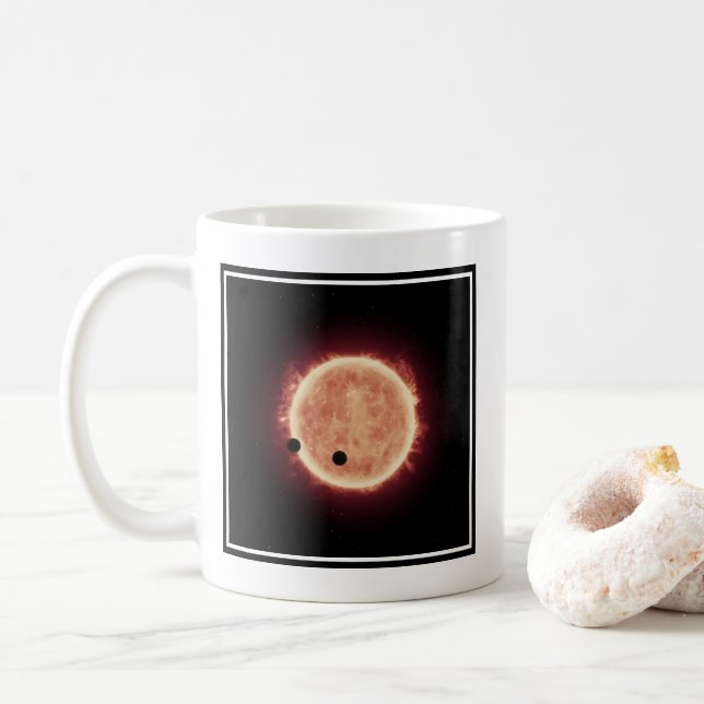 Mug Planètes Transitant Red Nwarf Star Dans Trappist-1 (Avec donut)