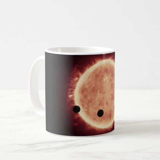 Mug Planètes Transitant Red Nwarf Star Dans Trappist-1 (Devant gauche)