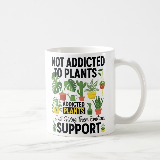 Mug Plant Lover Funny “I’m Not Addicted to My Plants” (Droite)
