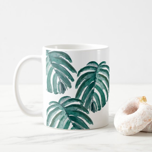 Mug Plante botanique Imprimerie peinture verte (Avec donut)