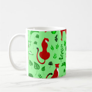 Mug plante de christmas leopard cheetah monstera