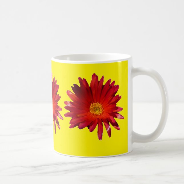 Mug Plante de moquette couleur rouge à fleur de glace (Droite)