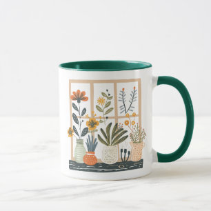 Mug Plante Lover a pointé des Plantes sur le café Wind