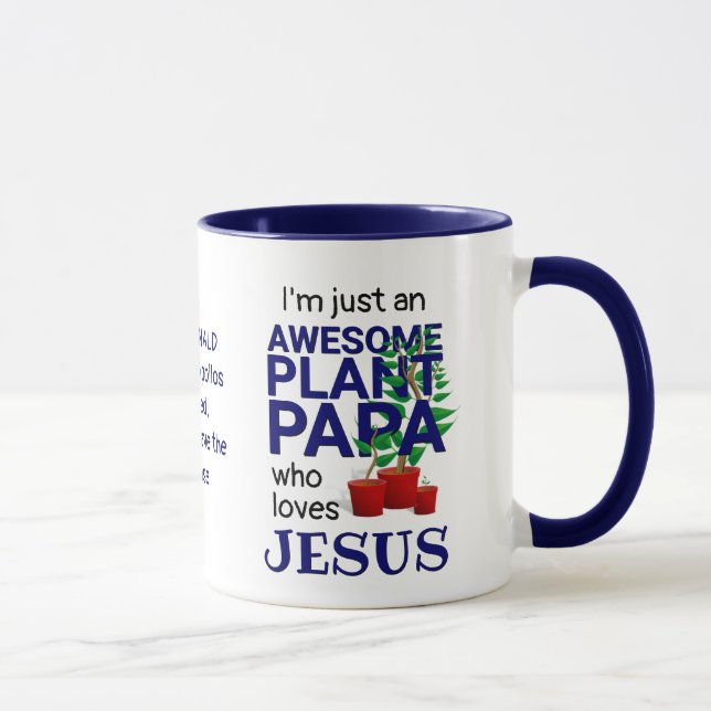 Mug Plante PERSONNALISÉ PAPA AIME JESUS (Droite)