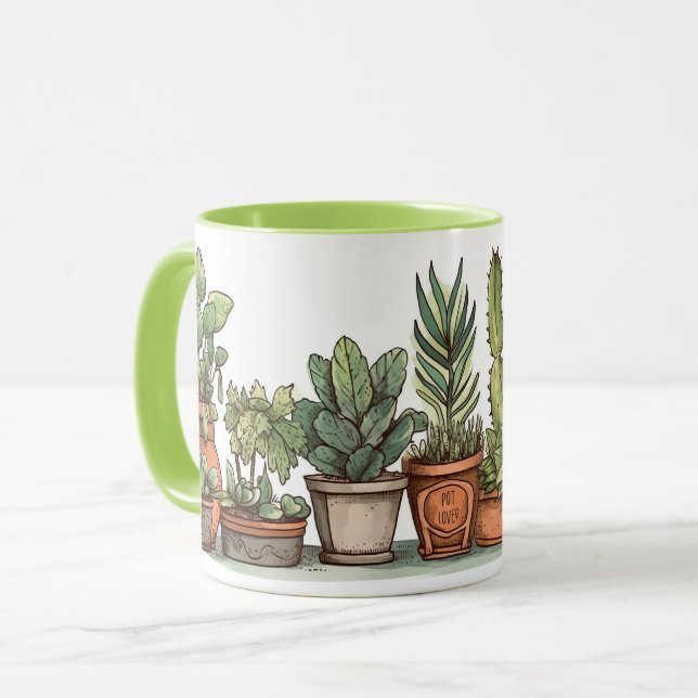 Mug plante - Pot Lover (Devant gauche)