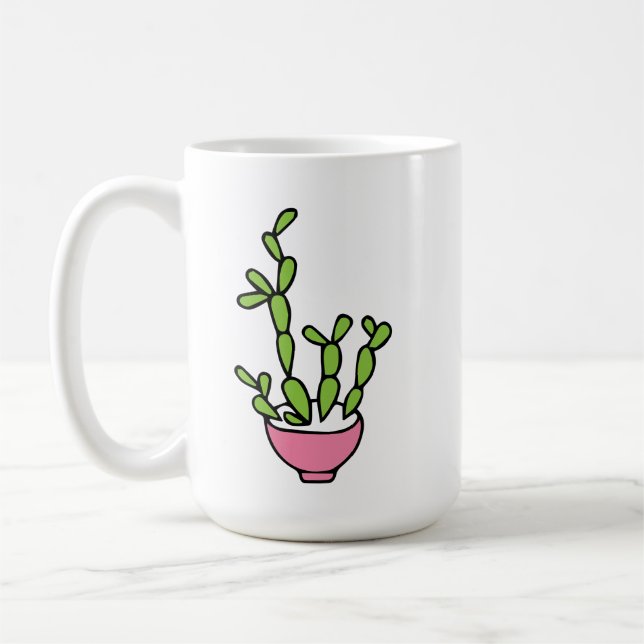Mug Plante Succulent en Planteur Rose (Gauche)
