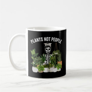 Mug Plantes pas les gens Messy Bun Crâne Jardinage Pla