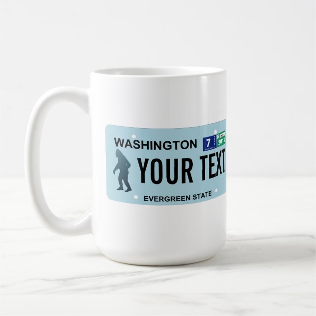 Mug Plaque de licence Washington Sasquatch (Gauche)