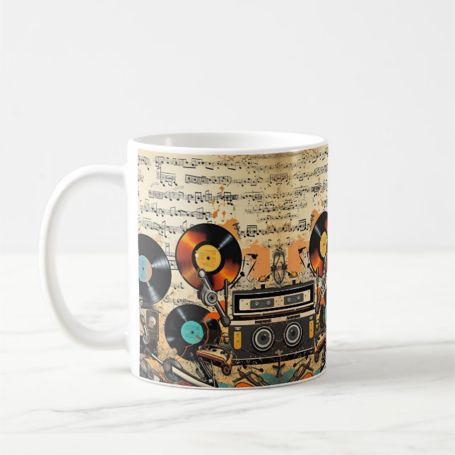 Mug Platines de lecture vintage  (Gauche)