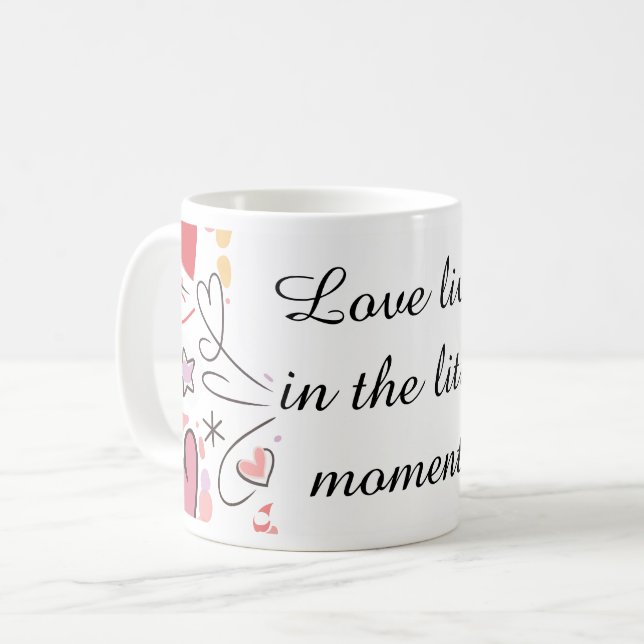 Mug Playful Love Doodle Illustration (Devant gauche)