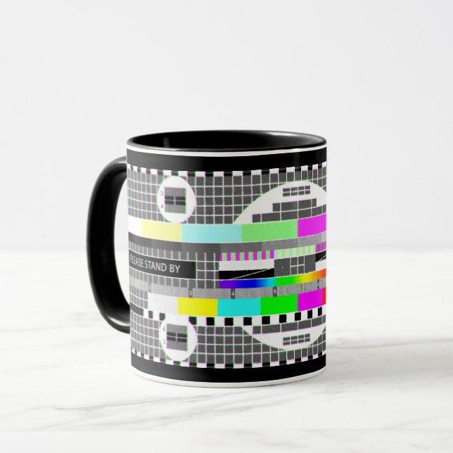 Mug "Please Stand By" Tv Television Test Card (Devant gauche)