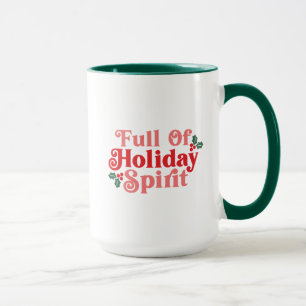 Mug Plein d'esprit de vacances - Typographie festive