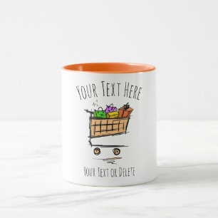 Mug Plein panier / chariot / Vente hivernale. Idée ca