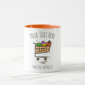 Mug Plein panier / chariot / Vente hivernale. Idée cad