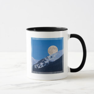 Mug Pleine lune Sur Alyeska Station De Ski, Alaska