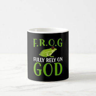 Mug Pleinement Compter Sur Dieu F. R. O. G - Grenouill