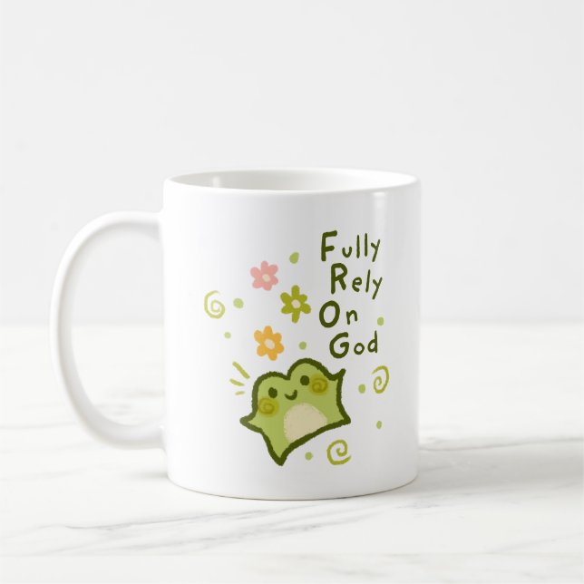 Mug Pleinement confiance en Dieu - Matcha la grenouill (Gauche)