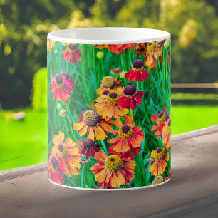 Mug Pléthore d'Heléniums rouges et orange
