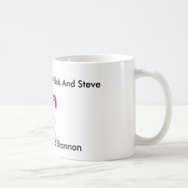 Mug plomb steve et shannon, Steve, Bob, et Shannon,… (Droite)