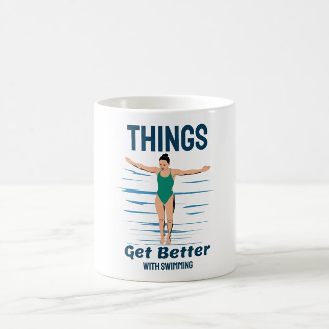 Mug Plongée cool - Les Choses S'Améliorent Avec La Bai (Centre)