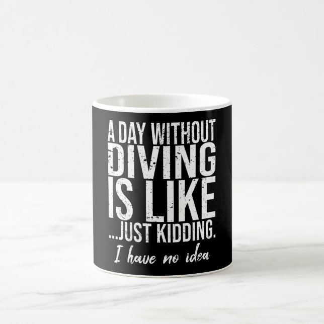 Mug Plongée drôle idée cadeau sportif (Centre)
