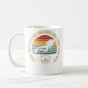 Mug Plongeur et papa plongée sous-marine drôle