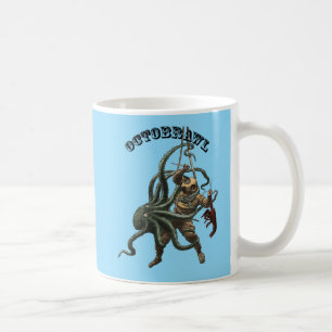Mug Plongeur vintage avec une pieuvre et une langouste