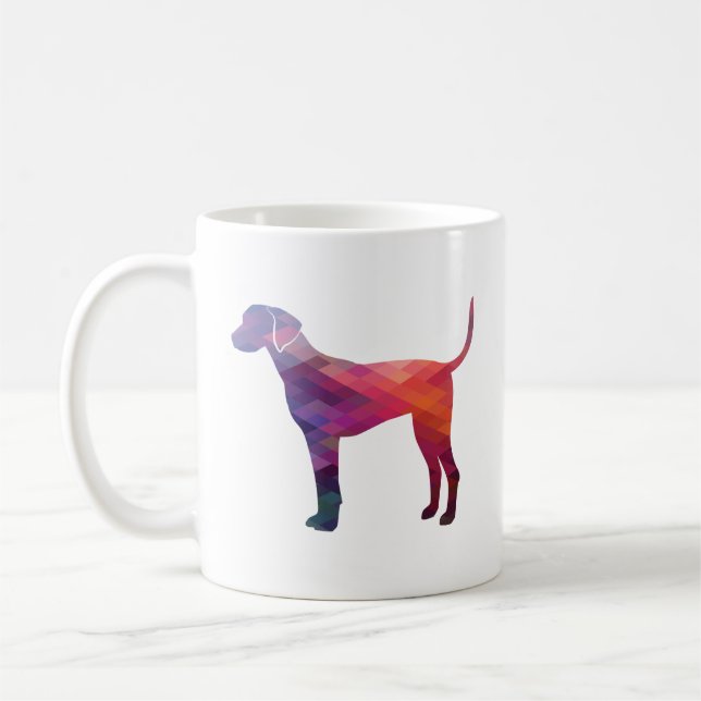 Mug Plott Hound Geometric Pattern Silhouette Purple (Gauche)