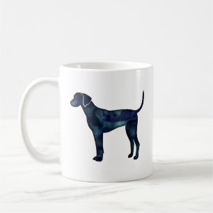 Mug Plott Hound Noir Aquarelle Silhouette