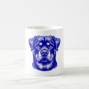 Mug Plue Rottweiler Visage de chien