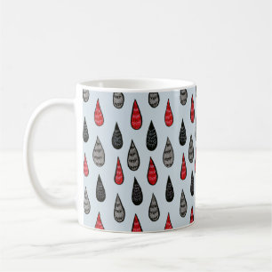 Mug Pluie Bizarre Et Gouttes De Sang Encre Motif Rouge