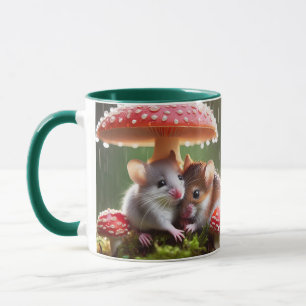Mug Pluie de champignons de la souris Imaginaire
