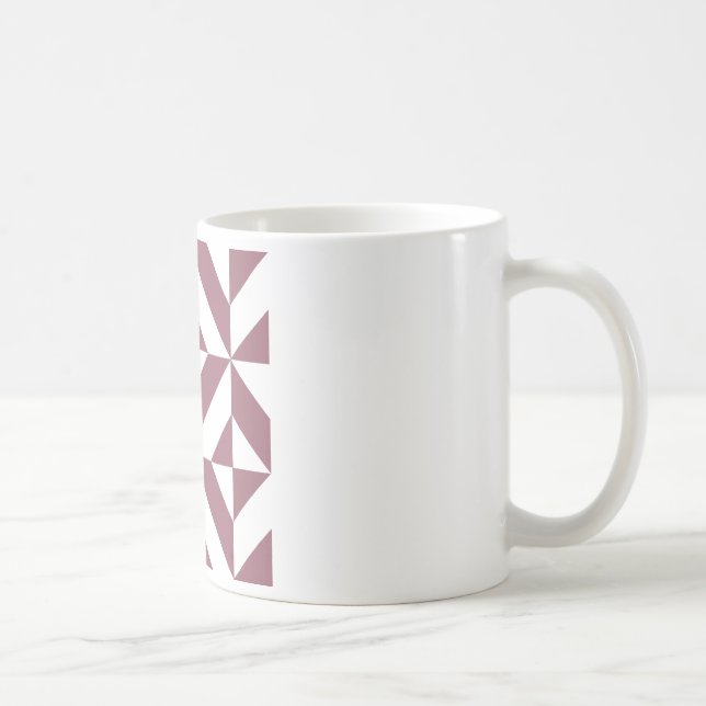 Mug Plum Geometric Deco Cube Pattern (Droite)