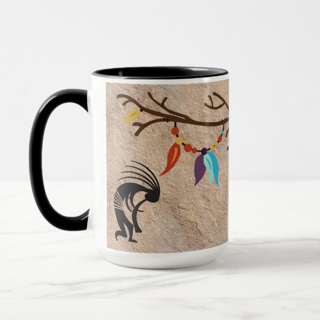 Mug Plume de capteur de rêves arbre Kokopelli (Gauche)