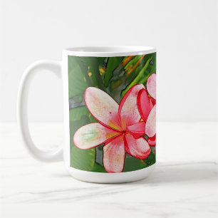 Mug Plumerias rose 