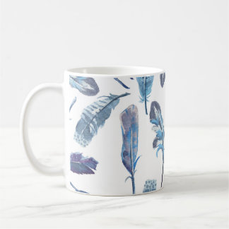 Mug Plumes d'aquarelle : motif aéré sans soudure.
