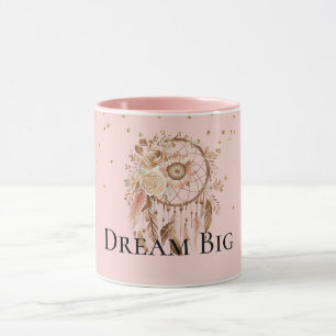 Mug Plumes de fleurs rose pâle Dream Catcher