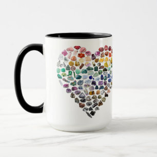 Mug Plus de 100 cristaux Gemmes Minéraux Valentines Jo