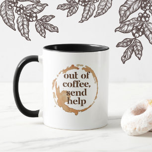 Mug Plus de Café Envoyez des Secours Drôle d'Accro à l