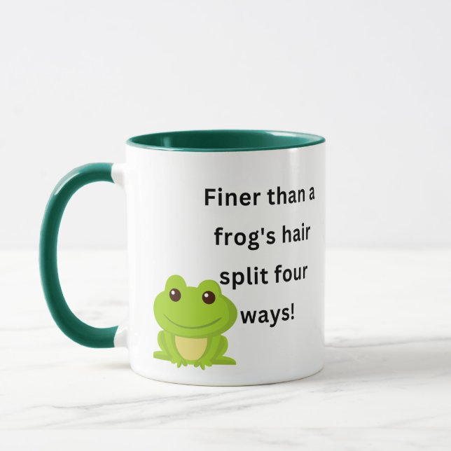 Mug Plus fin que les cheveux d'une grenouille se divis (Gauche)