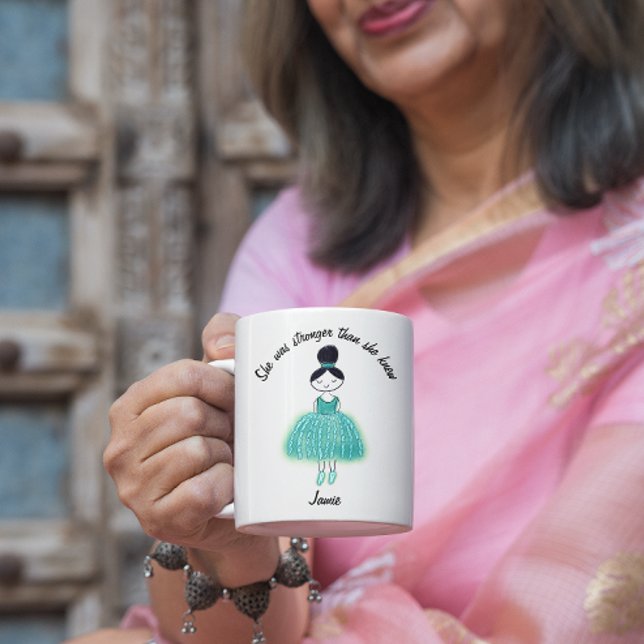 Mug Plus Forte Qu'Elle Ne Connaissait Le Cancer De L'O (Créateur téléchargé)